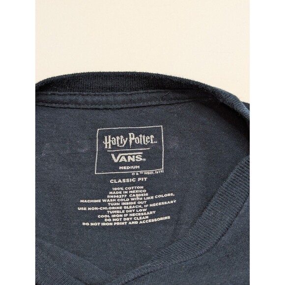 Vans x Harry Potter Mens Medium Ravenclaw Blue Long Sleeve Classic Fit Shirt - Picture 3 of 3
